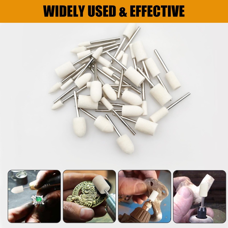 Jewelry With Watches - 36Pcs/Set Wool Felt Polishing Bits with