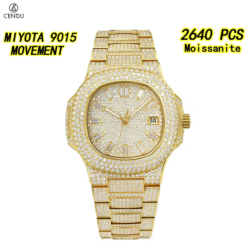 Vvs Jewelry Watches - Luxury Full Moissanite Hip Hop Iced