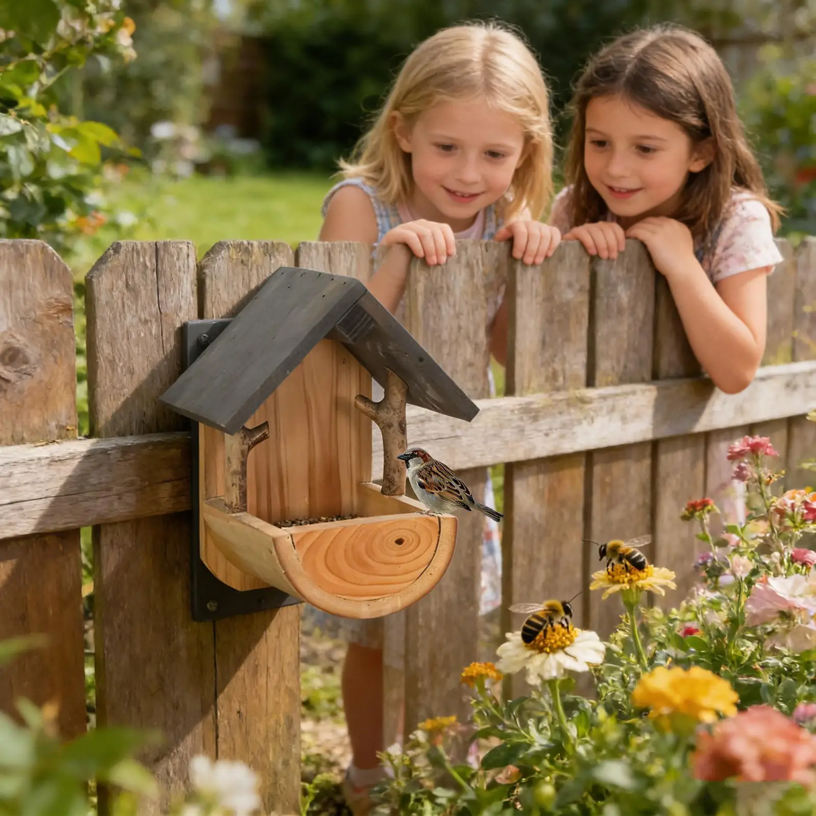 Wall Mount Wooden bird feeder  - Watches & Jewelry Lvmh ulasan dan harga