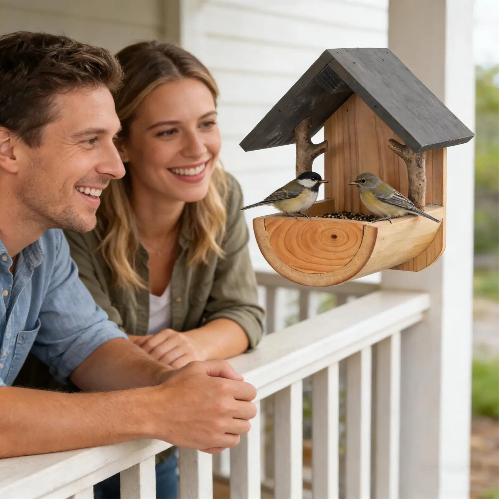 Wall Mount Wooden bird feeder  - Watches & Jewelry Lvmh ulasan dan harga