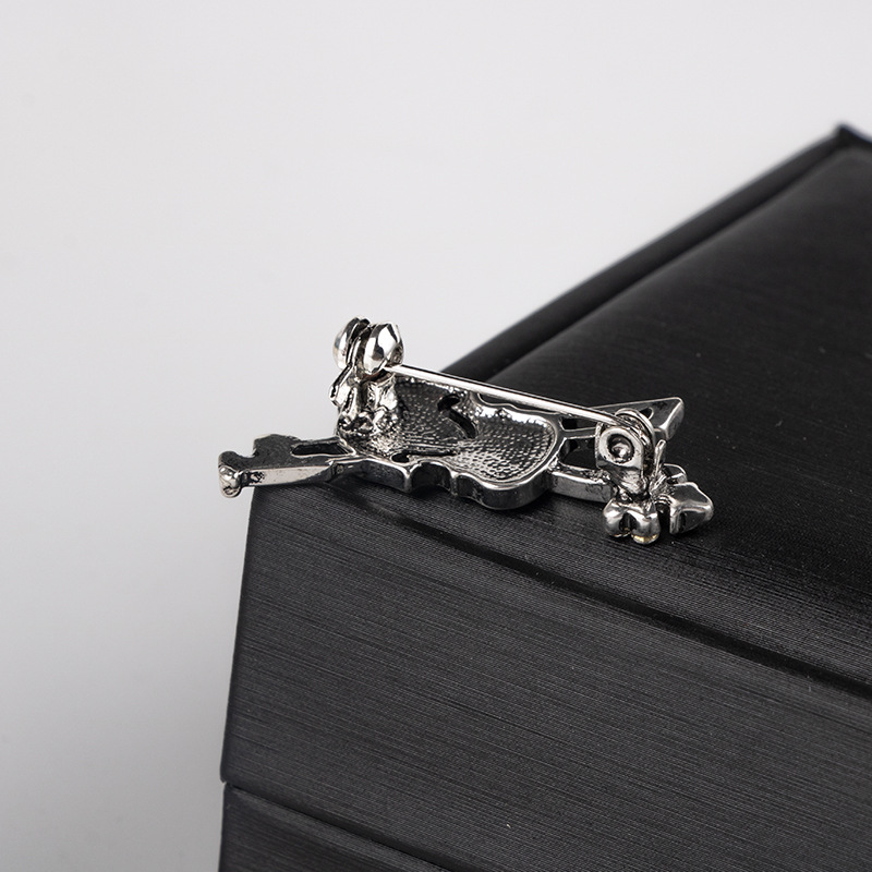 Crystal Violin Brooch Jewelry  - Vintage Brooch Pin ulasan dan harga