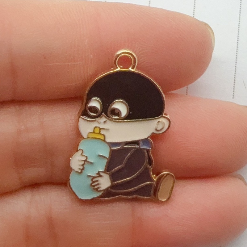 10pcs alloy drip oil cartoon p - Drop Earrings ulasan dan harga