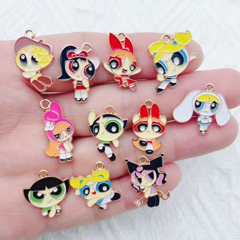 10pcs Alloy Oil-Dripping Carto - Drop Earrings ulasan dan harga