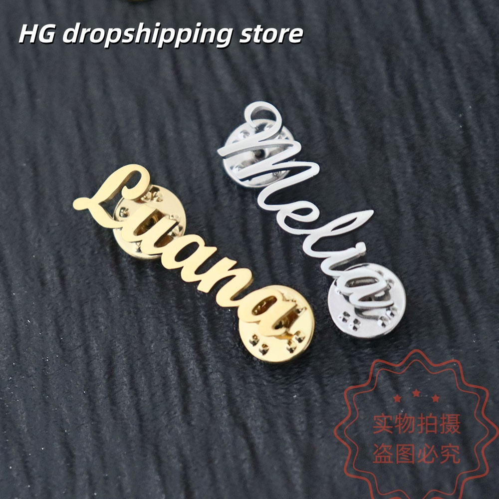 Custom Nameplate Brooch Person - Vintage Brooch Pin ulasan dan harga