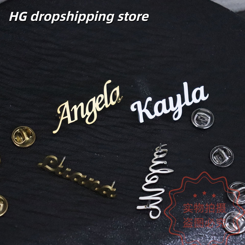 Custom Nameplate Brooch Person - Vintage Brooch Pin ulasan dan harga