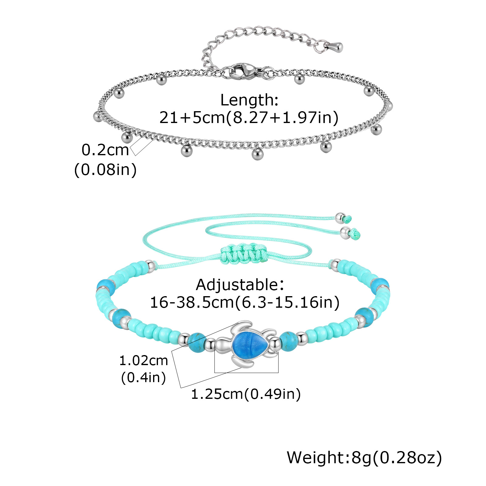 Anklet Set Stainless Steel Lay - Jc Jewelry & Watches Photos ulasan dan harga