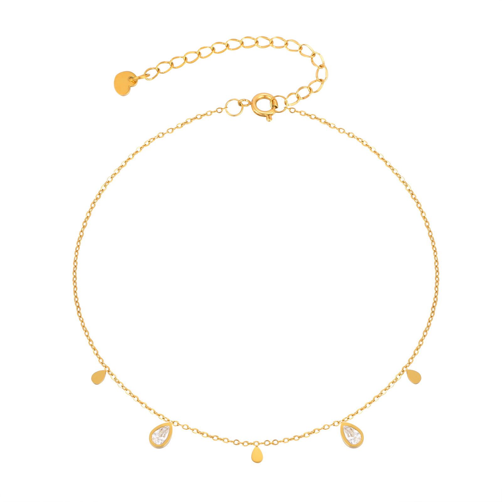 Dainty Water Drop Zircon Ankle - Jc Jewelry & Watches Photos ulasan dan harga