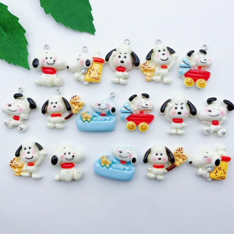 12pcs resin cartoon dog pendan - Drop Earrings ulasan dan harga