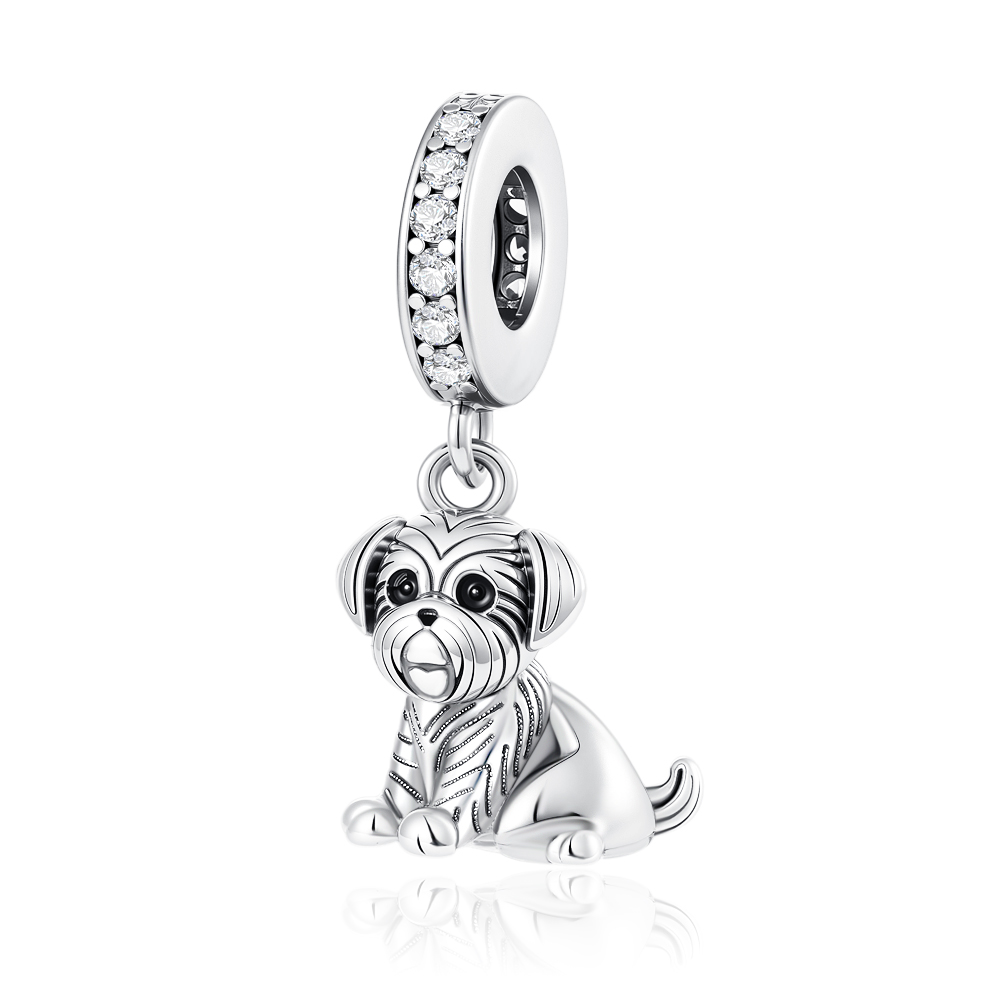 Shiny Zircon Puppy Wolf Charms - Wolf Jewelry & Watches Tampa Reviews ulasan dan harga