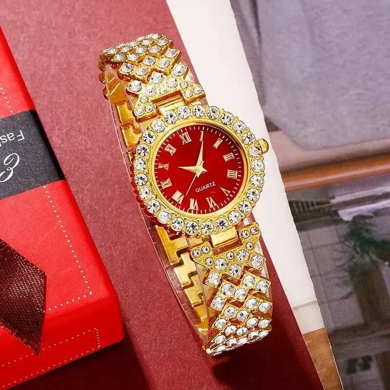Golden Luxury Watch Women Ring - Mystery Jewelry Jar Watches ulasan dan harga