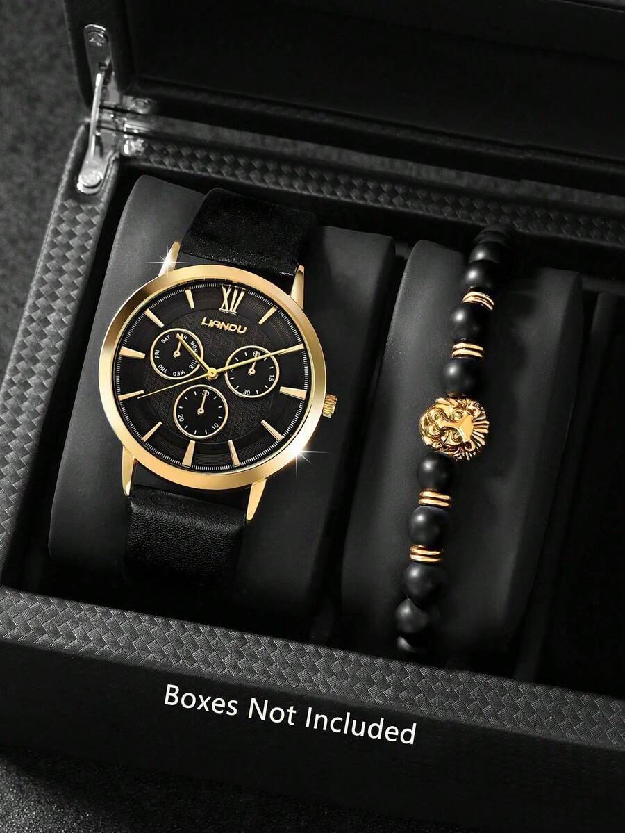 LIANDU LIANDU 1 Set Men's Fash - Jewelry With Watches ulasan dan harga