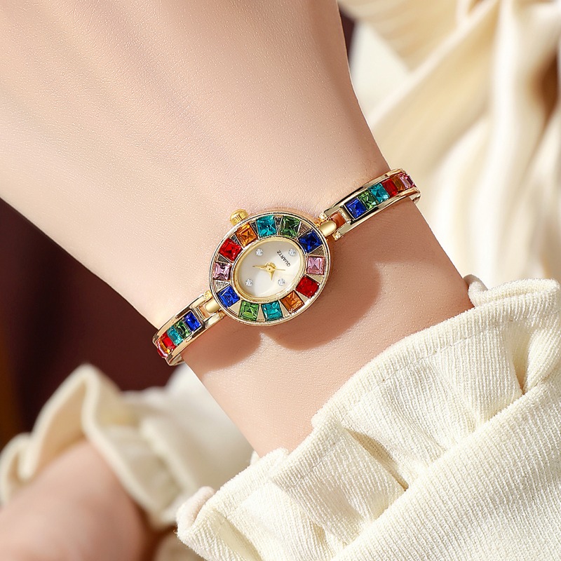 2pcs Elegant Colorful Rhinesto - Mystery Jewelry Jar Watches ulasan dan harga