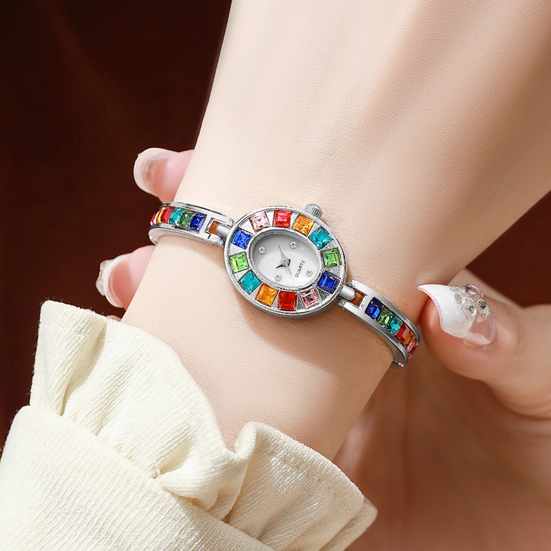2pcs Elegant Colorful Rhinesto - Mystery Jewelry Jar Watches ulasan dan harga