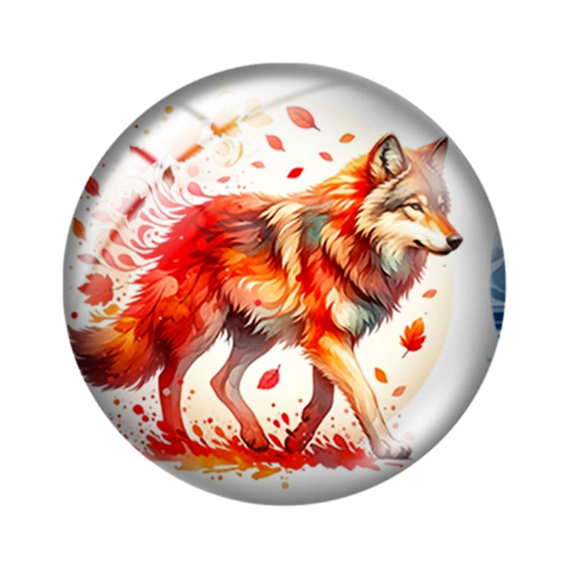 Watercolor Wolf  12/18/20/25mm - Wolf Jewelry & Watches Tampa Reviews ulasan dan harga