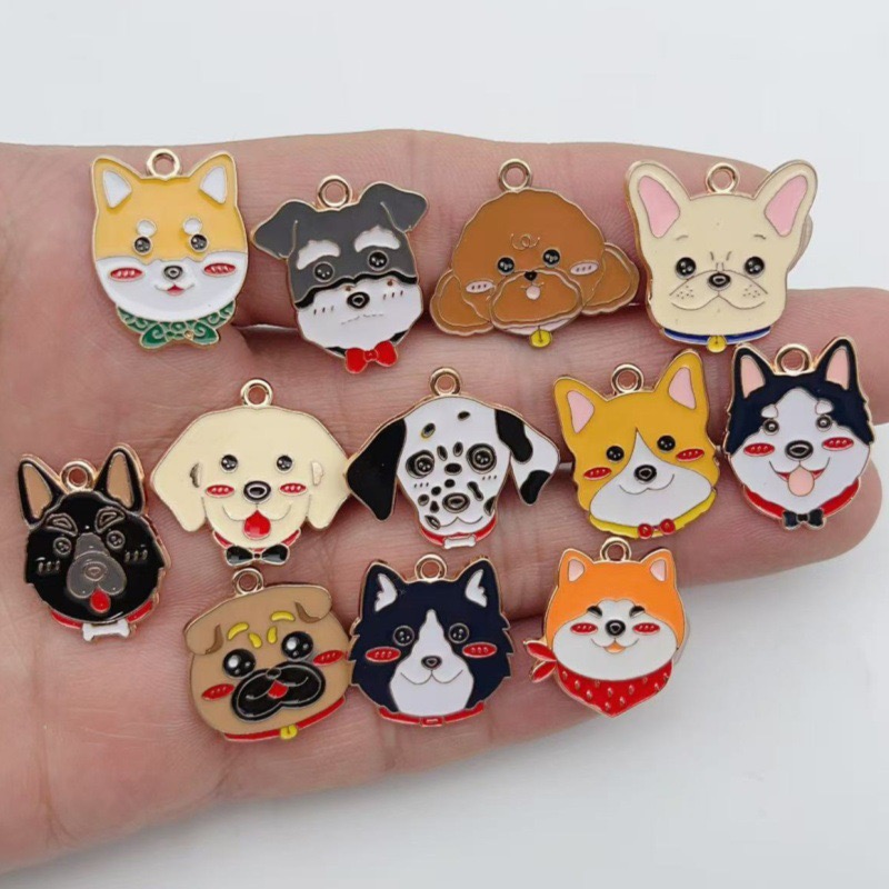 12pcs cartoon pet spotted dog  - Drop Earrings ulasan dan harga