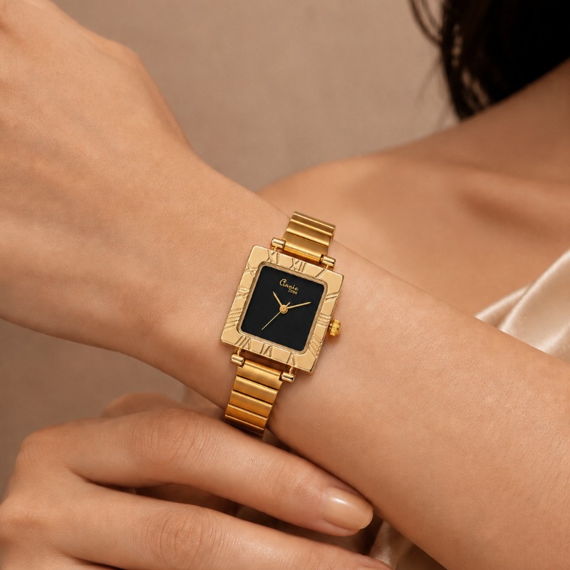 Luxury Gold Square Ladies Quar - Jewelry Watches For Kids ulasan dan harga