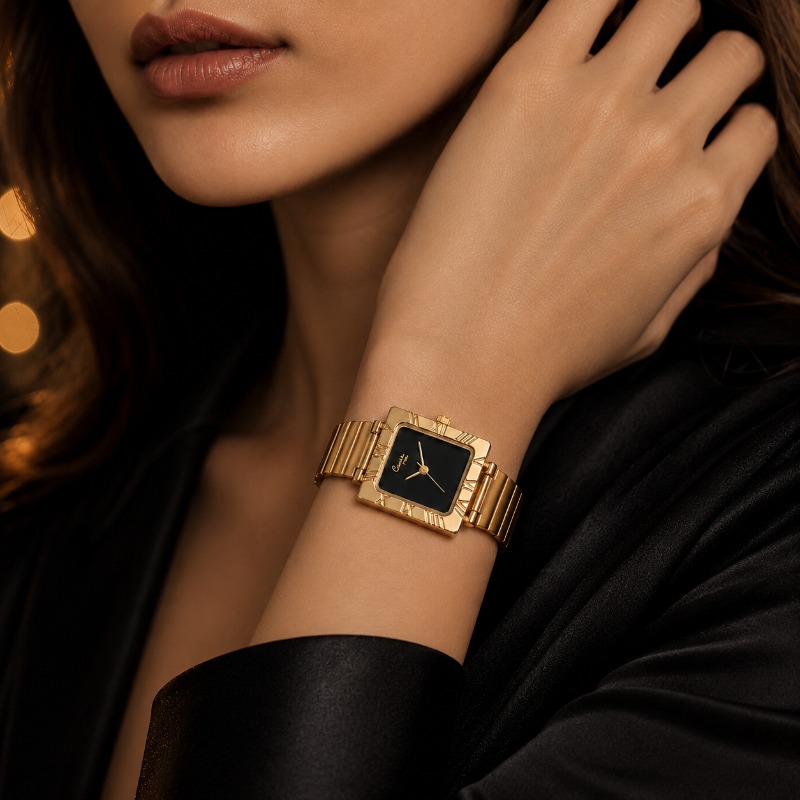 Luxury Gold Square Ladies Quar - Jewelry Watches For Kids ulasan dan harga